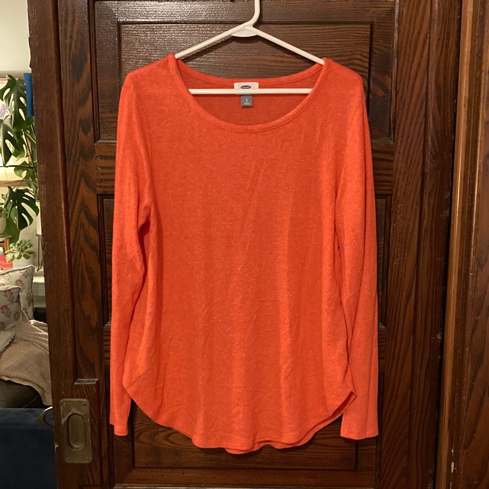 Old Navy Vibrant Orange Long Sleeve Tee